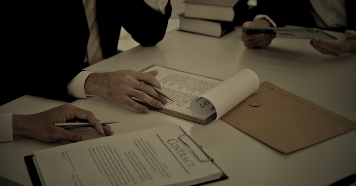 Acuerdo de no competencia en Florida — abogados revisando documentos de contrato laboral en consulta legal